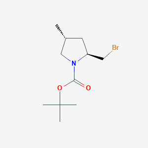 molecular formula C11H20BrNO2 B15125598 tert-Butyl (2S,4R)-2-(bromomethyl)-4-methylpyrrolidine-1-carboxylate 