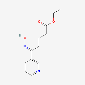 molecular formula C12H16N2O3 B15125662 Ethyl 5-Hydroxyimino-5-(3-pyridyl)-pentanoate 