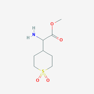 molecular formula C8H15NO4S B15125696 Methyl 2-Amino-2-(1,1-dioxido-4-tetrahydrothiopyranyl)acetate 