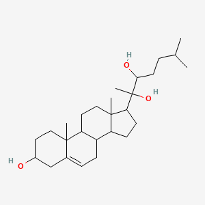 molecular formula C27H46O3 B15125846 2-(3-hydroxy-10,13-dimethyl-2,3,4,7,8,9,11,12,14,15,16,17-dodecahydro-1H-cyclopenta[a]phenanthren-17-yl)-6-methylheptane-2,3-diol 