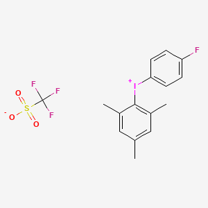molecular formula C16H15F4IO3S B15125945 (4-Fluorophenyl)(mesityl)iodonium trifluoromethanesulfonate 