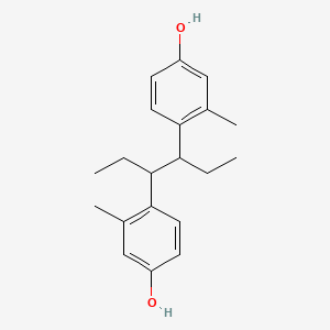 molecular formula C20H26O2 B15125976 4,4'-(1,2-Diethylethylene)bis(3-methylphenol) CAS No. 108332-35-0