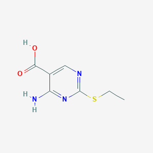 molecular formula C7H9N3O2S B015126 4-Amino-2-(ethylthio)pyrimidine-5-carboxylic acid CAS No. 89853-87-2