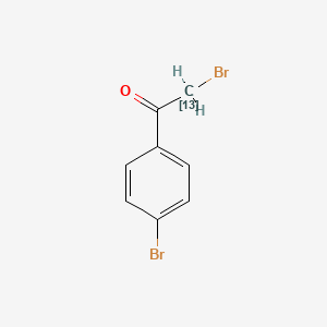 molecular formula C8H6Br2O B15126025 2,4'-Dibromoacetophenone-2-13C 