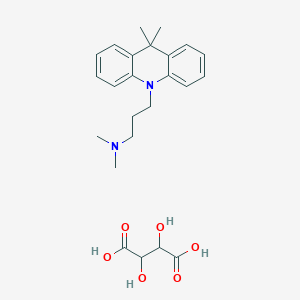 molecular formula C24H32N2O6 B15126056 2,3-dihydroxybutanedioic acid;3-(9,9-dimethylacridin-10-yl)-N,N-dimethylpropan-1-amine 