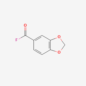 molecular formula C8H5FO3 B15126070 Benzo[d][1,3]dioxole-5-carbonyl fluoride 