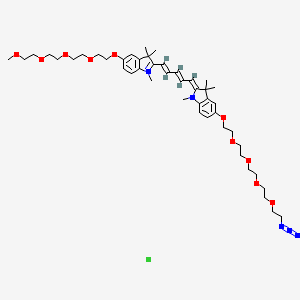 N-methyl-N'-methyl-O-(m-PEG4)-O'-(azide-PEG4)-Cy5