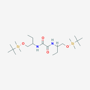 molecular formula C22H48N2O4Si2 B15126128 N,N'-bis[1-[tert-butyl(dimethyl)silyl]oxybutan-2-yl]oxamide 