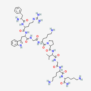 molecular formula C58H92N18O10 B15126145 H-DL-Phe-DL-Arg-DL-Trp-Gly-DL-Lys-DL-Pro-DL-Val-Gly-DL-Lys-DL-Lys-NH2 