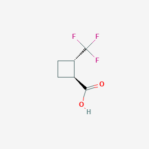 molecular formula C6H7F3O2 B15126178 trans-2-(Trifluoromethyl)cyclobutanecarboxylic acid 