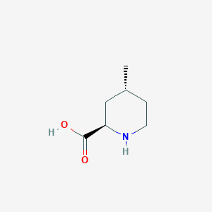 molecular formula C7H13NO2 B151262 (2R,4R)-4-methylpiperidine-2-carboxylic acid CAS No. 74892-81-2