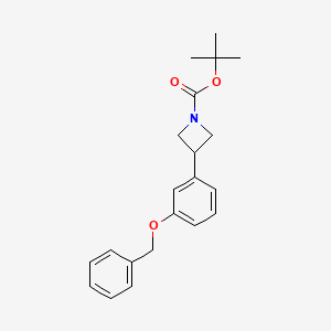 molecular formula C21H25NO3 B1512644 tert-Butyl 3-(3-(benzyloxy)phenyl)azetidine-1-carboxylate CAS No. 916900-30-6