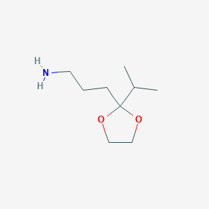 molecular formula C9H19NO2 B151267 3-(2-Propan-2-yl-1,3-dioxolan-2-yl)propan-1-amine CAS No. 128608-14-0