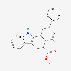 molecular formula C23H24N2O3 B15126771 Methyl (3S)-2-acetyl-1-(2-phenylethyl)-1H,2H,3H,4H,9H-pyrido[3,4-b]indole-3-carboxylate 