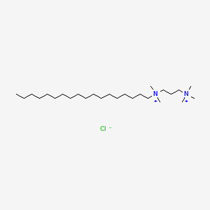 molecular formula C26H58Cl2N2 B15126920 N~1~,N~1~,N~1~,N~3~,N~3~-Pentamethyl-N~3~-octadecylpropane-1,3-bis(aminium) dichloride CAS No. 7392-72-5
