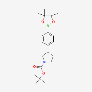molecular formula C21H32BNO4 B15126977 4-(N-Boc-Pyrrolidin-3-yl)phenylboronic acid pinacol ester 