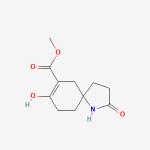 molecular formula C11H15NO4 B1512702 Methyl 8-hydroxy-2-oxo-1-azaspiro[4.5]dec-7-ene-7-carboxylate CAS No. 749861-28-7