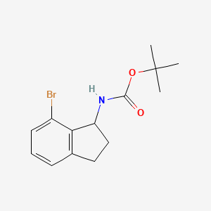 molecular formula C14H18BrNO2 B15127381 tert-Butyl (7-bromo-2,3-dihydro-1H-inden-1-yl)carbamate 