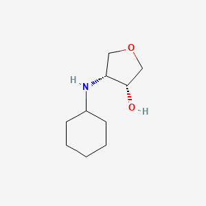 molecular formula C10H19NO2 B1512748 cis-4-(Cyclohexylamino)tetrahydrofuran-3-ol CAS No. 1178026-71-5