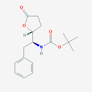 molecular formula C17H23NO4 B151275 tert-butyl N-[(1S)-1-[(2R)-5-oxooxolan-2-yl]-2-phenylethyl]carbamate CAS No. 135130-98-2
