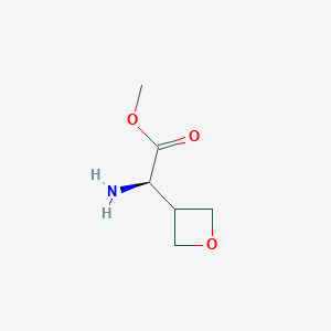 molecular formula C6H11NO3 B1512759 Methyl (2R)-2-amino-2-(oxetan-3-YL)acetate CAS No. 394653-41-9