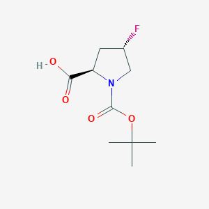 molecular formula C10H16FNO4 B151276 (2R,4S)-1-(tert-butoxycarbonyl)-4-fluoropyrrolidine-2-carboxylic acid CAS No. 681128-50-7