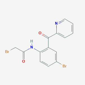 molecular formula C14H10Br2N2O2 B151278 2-Bromo-n-[4-bromo-2-(pyridin-2-ylcarbonyl)phenyl]acetamide CAS No. 1694-64-0