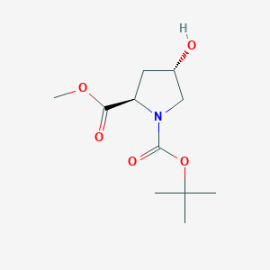 molecular formula C11H19NO5 B151279 (2R,4S)-1-叔丁基 2-甲基 4-羟基吡咯烷-1,2-二羧酸酯 CAS No. 135042-17-0