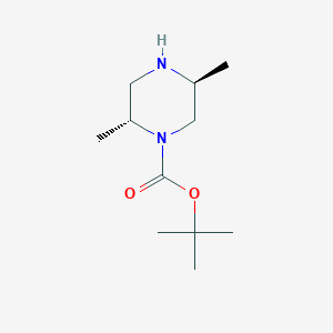 molecular formula C11H22N2O2 B151283 (2R,5S)-tert-Butyl 2,5-dimethylpiperazine-1-carboxylate CAS No. 309915-46-6