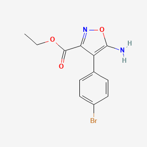molecular formula C12H11BrN2O3 B1512842 Ethyl 5-amino-4-(4-bromophenyl)isoxazole-3-carboxylate CAS No. 925007-20-1