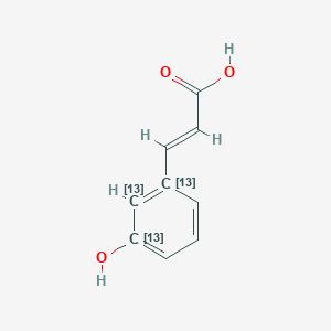 (E)-3-(3-Hydroxy(1,2,3-13C3)cyclohexa-1,3,5-trien-1-yl)prop-2-enoic acid