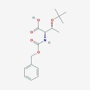 molecular formula C16H23NO5 B151287 (2S,3R)-2-(((Benzyloxy)carbonyl)amino)-3-(tert-butoxy)butanoic acid CAS No. 16966-09-9