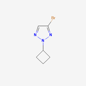 molecular formula C6H8BrN3 B15128721 4-Bromo-2-cyclobutyl-2H-1,2,3-triazole 