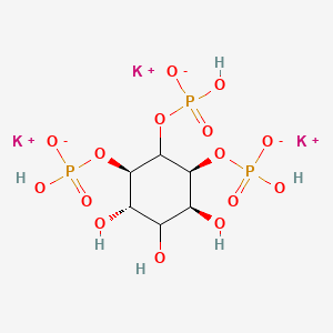 molecular formula C6H12K3O15P3 B1512873 Tripotassium;[(1R,2S,4S,5S)-2,3,4-trihydroxy-5,6-bis[[hydroxy(oxido)phosphoryl]oxy]cyclohexyl] hydrogen phosphate CAS No. 348128-32-5