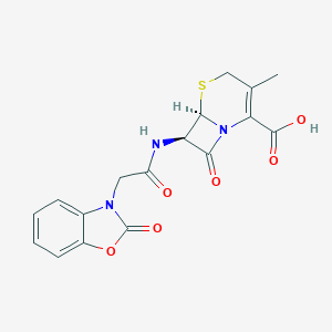 molecular formula C17H15N3O6S B151288 7-(2-Benzoxazolon-3-ylacetamido)desacetoxycephalosporanic acid CAS No. 130970-57-9