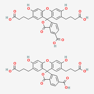 2',7'-Bis(3-carboxypropyl)-3',6'-dihydroxy-1-oxospiro[2-benzofuran-3,9'-xanthene]-5-carboxylic acid;2',7'-bis(3-carboxypropyl)-3',6'-dihydroxy-3-oxospiro[2-benzofuran-1,9'-xanthene]-5-carboxylic acid