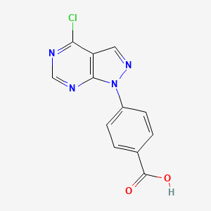 4-(4-chloro-1H-pyrazolo[3,4-d]pyrimidin-1-yl)benzoic acid