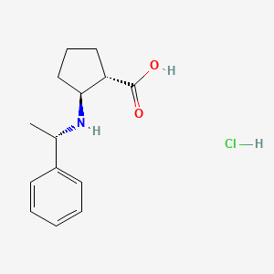 (1S,2S)-2-(((S)-1-Phenylethyl)amino)cyclopentanecarboxylic acid hydrochloride