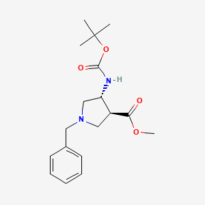 trans-Methyl 1-benzyl-4-((tert-butoxycarbonyl)amino)pyrrolidine-3-carboxylate