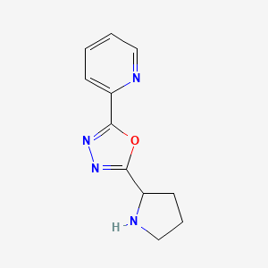 molecular formula C11H12N4O B1512980 2-(5-Pyrrolidin-2-yl-[1,3,4]oxadiazol-2-yl)-pyridine 