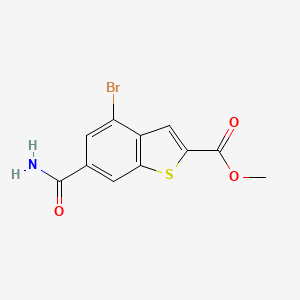 molecular formula C11H8BrNO3S B1512994 Methyl 4-bromo-6-carbamoylbenzo[b]thiophene-2-carboxylate 