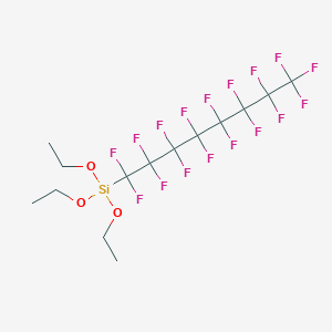 molecular formula C14H15F17O3Si B15130130 Silane, triethoxy(heptadecafluorooctyl)- CAS No. 96305-13-4