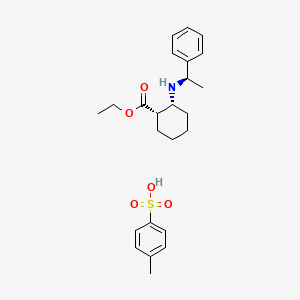 molecular formula C24H33NO5S B1513015 (1S,2R)-Ethyl 2-(((R)-1-phenylethyl)amino)cyclohexanecarboxylate 4-methylbenzenesulfonate CAS No. 1105703-25-0