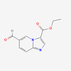 molecular formula C11H10N2O3 B1513049 Ethyl 6-formylimidazo[1,2-a]pyridine-3-carboxylate 