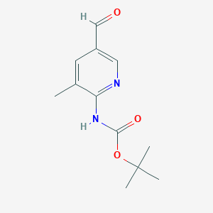 molecular formula C12H16N2O3 B1513051 Tert-butyl 5-formyl-3-methylpyridin-2-ylcarbamate 