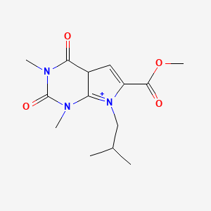molecular formula C14H20N3O4+ B15130533 methyl 1,3-dimethyl-7-(2-methylpropyl)-2,4-dioxo-4aH-pyrrolo[2,3-d]pyrimidin-7-ium-6-carboxylate 