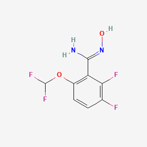 molecular formula C8H6F4N2O2 B15130567 6-(Difluoromethoxy)-2,3-difluoro-N'-hydroxybenzamidine 