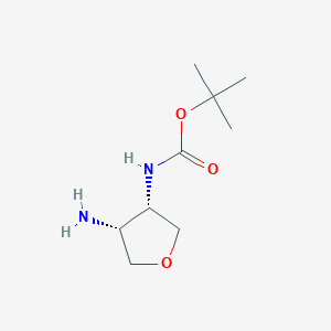 molecular formula C9H18N2O3 B1513061 tert-Butyl ((3S,4R)-4-aminotetrahydrofuran-3-yl)carbamate 