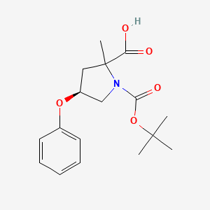 (2S,4S)-1-tert-butyl-2-methyl-4-phenoxypyrrolidine-1,2-dicarboxylate