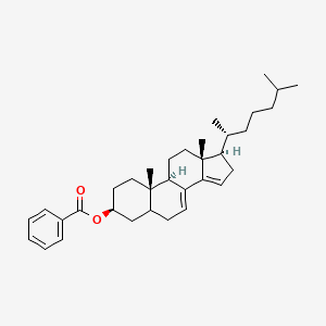 molecular formula C34H48O2 B15130661 17-(1,5-dimethylhexyl)-10,13-dimethyl-2,3,4,5,6,9,10,11,12,13,16,17-dodecahydro-1H-cyclopenta[a]phenanthren-3-yl benzoate 